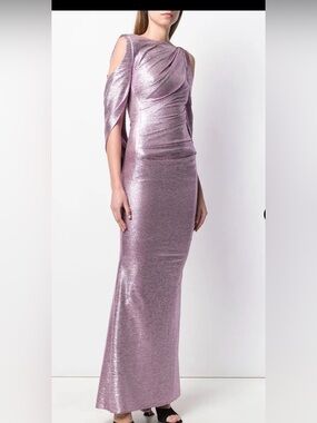 Talbot Runhof runway $1750 NWT Ponceau Evening Gown